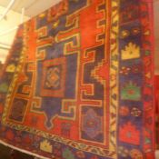 A Persian Hamadan rug with a geometric t
