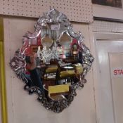 A Venetian style pier mirror (A/F)