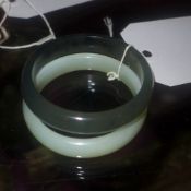Two Chinese jade bangles