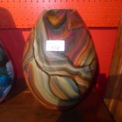 A Murano style glass vase in grey and or