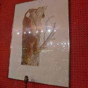 A limited edition coloured etching 'Leop
