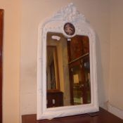 A French design white painted overmantle