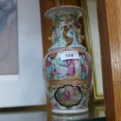 A pair of early C20th Cantonese vases wi