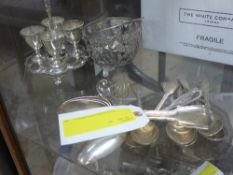 A collection of silver Victorian flatwar
