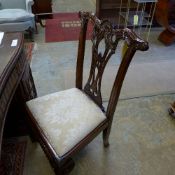 A Chippendale style mahogany carved spla