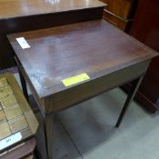 An Edwardian inlaid mahogany side table