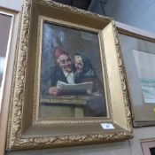 An oil on canvas C19th continental schoo