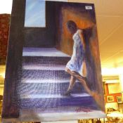 Joe Mcloughlin oil on canvas Midnight Nu