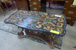 A continental marble top low table raise
