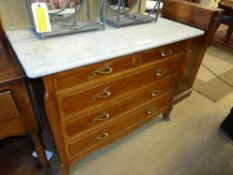 A late C19th French walnut commode the m
