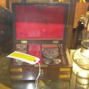 A C19th campaign box with fitted interio