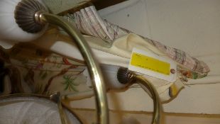 A bronzed Art Deco style lamp with lady
