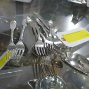 A collection of Georgian silver flatware