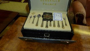 A Versaille cased cutlery set