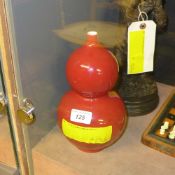 A red porcelain double gourd vase