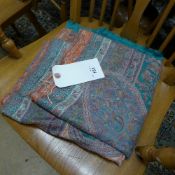 An Indian embroidered paisley border sha