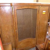 A C19th French burr walnut armoire havin