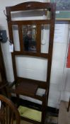 An oak C20th hallstand