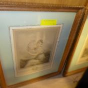 A pair of French engravings ''L`Amour and La Toilette de Psyche'' framed and glazed