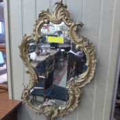 A late C19th gilded pier mirror the shap