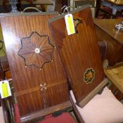A pair of Art Nouveau inlaid wall panels