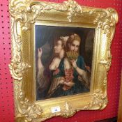''Young Maidens'' a C20th oil on panel