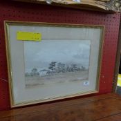 A watercolour Wimbledon Common by Joan P