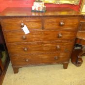A George IV mahogany chest having two sh