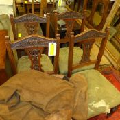 A set of four late Victorian walnut dini