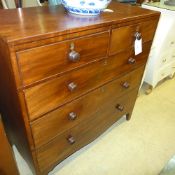 A C19th mahogany chest fitted four short