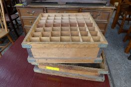 Two 1950's catering storage crates one f
