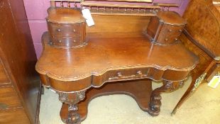 A Victorian mahogany Dutch dressing tabl