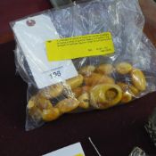 A collection of natural butterscotch amb