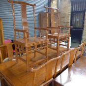 A Chinese and bamboo style dining table