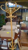 A bentwood coat/hat stand