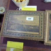 A late Regency hand painted work box dep