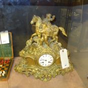 A C19th ormolu mantle clock (dial A/F)