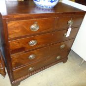 A C19th mahogany chest fitted two short