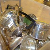 A large collection of silver plate inclu
