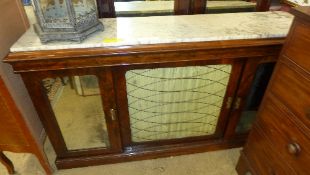 A Regency rosewood side cabinet the marb