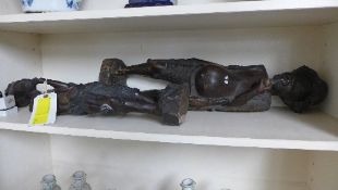 Two carved African figures