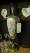 An ormolu and cloisonne mounted Sevres s