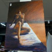 An oil on canvas 'Nude' by Lee Mcloughli