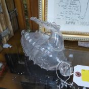 An early C20th moulded glass barometer