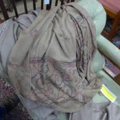 An Indian embroidered shawl and a simila