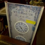 A novelty wall clock (a/f)