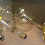 A set of oversized light bulbs