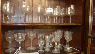 A large quantity of glassware including