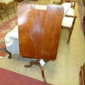 A C19th mahogany tilt top tripod table