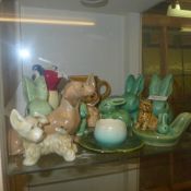 A collection of Sylvac rabbit, Wade turt